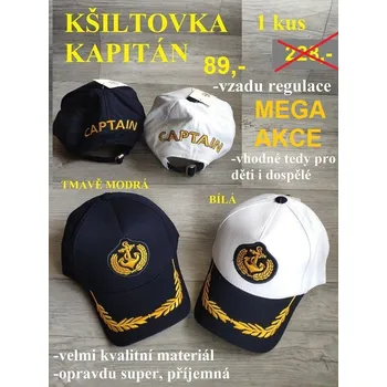 Kšiltovka KŠILTOVKA KAPITÁN - TMAVĚ MODRÁ