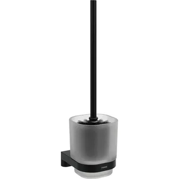 WC štětka Ravak CR II 410.20BLM Držák s WC štětkou a nádobkou, černá matná
