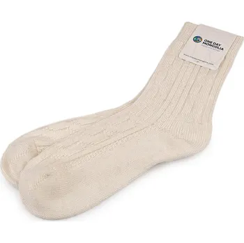 Dámské ponožky Vlněné ponožky mongolské unisex, barva 1 krémová nejsvět.