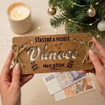Ahome Vánoční dřevěná obálka na peníze…