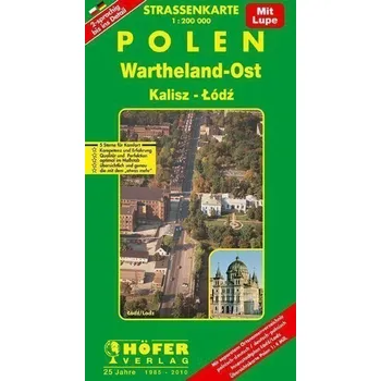 Polsko (Wartheland-Ost /Lodž) 1:200 000 / automapa
