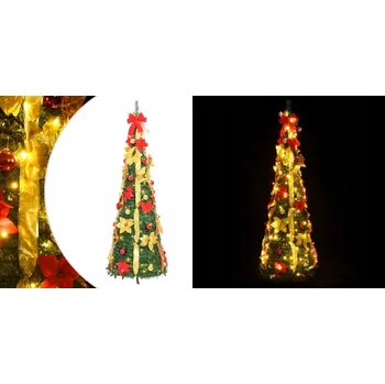 Vánoční stromek Zelený umělý vánoční stromek typu pop-up, 210 cm, 200 LED