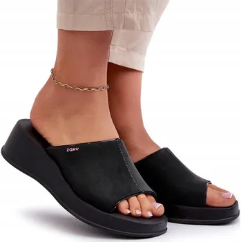 Dámské pantofle Dámské černé letní Nazouváky na platformě s vůní Zaxy LL285084 40