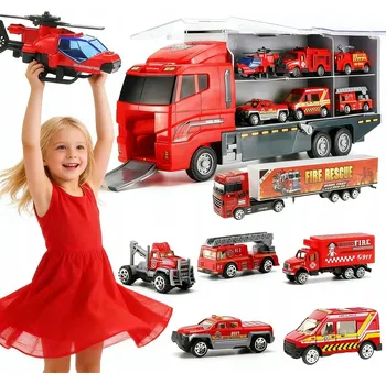 autíčko Autopřepravník Tir Náklaďák Sada 11 ks Auta Stavební Autíčka Auta Stroje