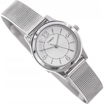 Hodinky DÁMSKÉ HODINKY TIMEX T2P457 CLASSIC STŘÍBRNÉ MESH ELEGANTNÍ
