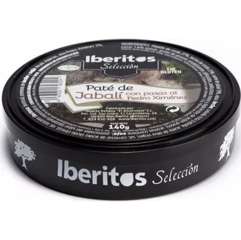 paštika a pomazánka Paštika z divočáka s rozinkami Pedro Ximénez 140g IBERITOS