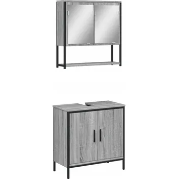 Koupelnový nábytek Dvou-dílná sada koupelnového nábytku, šedý dub sonoma Lumarko!