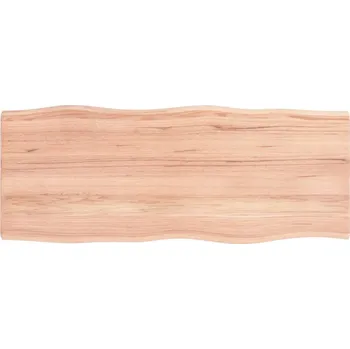 Stolová deska Stolní deska světle hnědá 100x40x2 cm ošetřený dub živá hrana