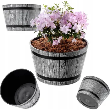 Květináč Šedý plast Květináč Kadax 30 cm x 30 x 19 cm