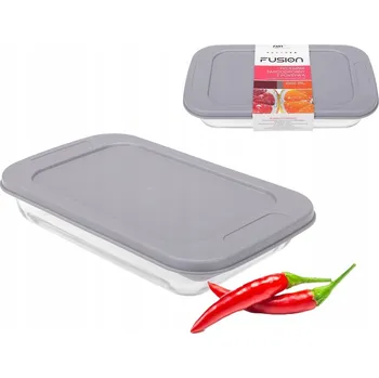 Dóza na potraviny FUSION nádoba na potraviny žáruvzdorná s víkem, plochý obdélník, 1000 ml