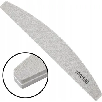 Pilník leštička na nehty - Loďka 100/180 Šedá