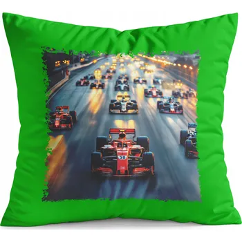 Polštář POLŠTÁŘ ZELENÝ DÁREK - FORMULE F1 ZÁVODY SPORT