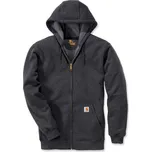CARHARTT ZIP HOODED SWEATSHIRT CARBON HEATHER Velikost: M