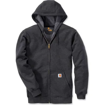 Pánské oblečení CARHARTT ZIP HOODED SWEATSHIRT CARBON HEATHER Velikost: M