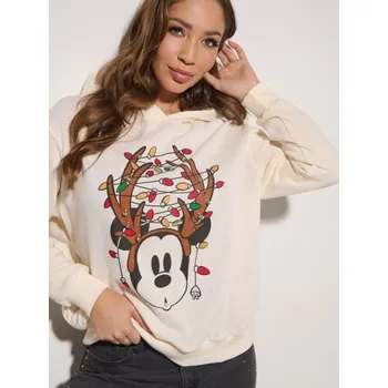 Dámská mikina Sinsay - Mikina Mickey Mouse - béžová - 6489F-02X - 6489F-02X-XS-1