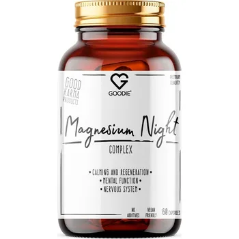 Goodie Magnézium - Večerní komplex - 3 formy hořčíku + vitamín B6 - 60 kapslí
