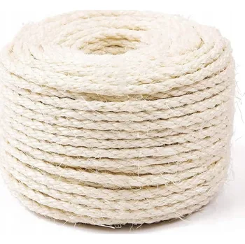 SIZALOVÉ LANO ŠŇŮRA NA ŠKRABADLO PRO KOČKY 6MM 25M