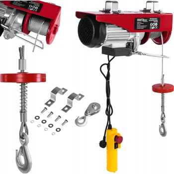 ELEKTRICKÝ LANOVÝ NAVIJÁK 500 kg 230 V STAVEBNÍ SE KLADKOU