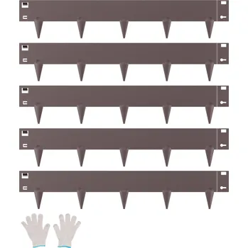 Brýlová obroučka Vevor Kovové obrubníky 5 ks 39 × 4 in, ohebné, proti rzi, hnědé.