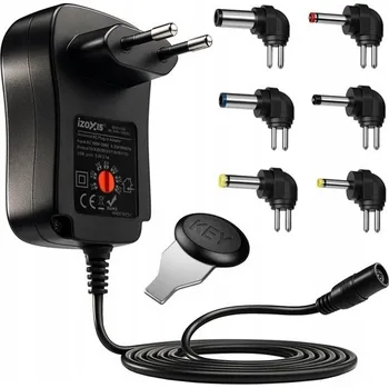 Univerzální nastavitelný napájecí adaptér / nabíječka 3-12V USB, 30W, 6 koncovek