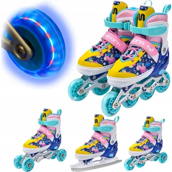 ROLKO-KOLEČKOVÉ BRUSLE BRUSLE NA LED KOLEČKOVÉ BRUSLE KOLEČKOVÉ BRUSLE METEOR 4v1 L 38-41