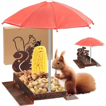 Krmítko pro ptáka Krmítko pro veverky závěsné kovové 28x21x18cm se stříškou