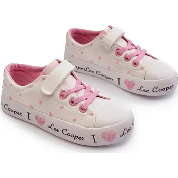 Dívčí tenisky Lee Cooper dětské tenisky bílé, velikost 32