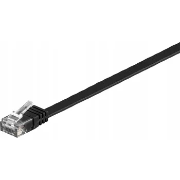 Síťový kabel MicroConnect U/UTP CAT6 3M černý plochý kabel, V-UTP603S-FLAT