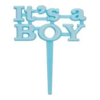 Obraz Zápichy do dortu It's a boy modré 8ks
