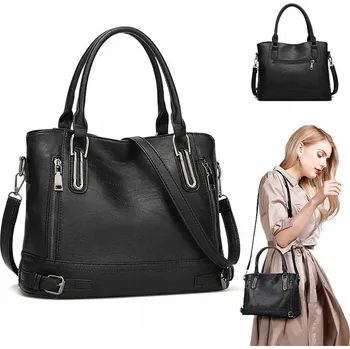 Kabelka DÁMSKÁ KOŽENÁ KABELKA 2 V 1 NA POPRUHU, MĚSTSKÁ KABELKA, KABELKA PŘES RAMENO, DÁREK PRO ŽENY