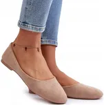 BALERÍNKY MĚKKÁ KOŽENÁ STÉLKA LÉTO BÉŽOVÉ 37