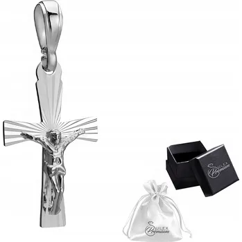 Přívěsek Stříbrný křížek ryzost 925 Kříž s vyobrazením Ježíše Krista