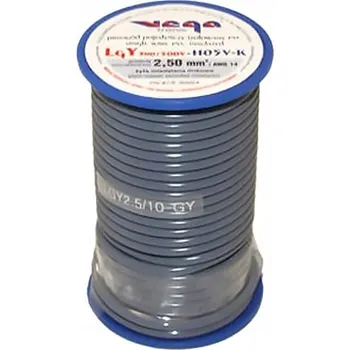 elektrický kabel Kabel LGY/H05V-K 2,50 mm2 10 m Šedý