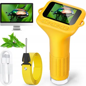 DIGITÁLNÍ MIKROSKOP PRO DĚTI S KAMEROU, MINI ZOOM 1000X, 2" DISPLEJ