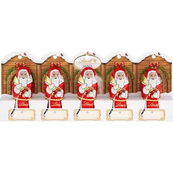 Čokoláda Lindt Mini Mikuláše z mléčné čokolády 50 g (Balení 5 kusů)