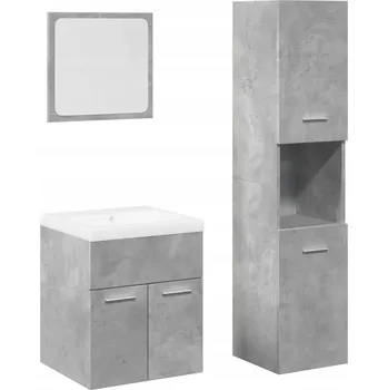 Koupelnový nábytek 4-dílná sada koupelnového nábytku, šedá betonu