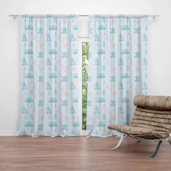 Závěs Sablio Závěs Dětské tanky: 2ks 140x250cm