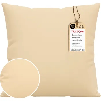 Povlečení POVLEČENÍ NA POLŠTÁŘ 40x40 cm BAVLNA 100% HLADKÁ PEVNÁ BÉŽOVÁ KVALITNÍ