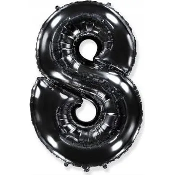Balónek Fóliový balónek velký Číslice Černá 8 / 40" - 102 cm Flexmetal PACK