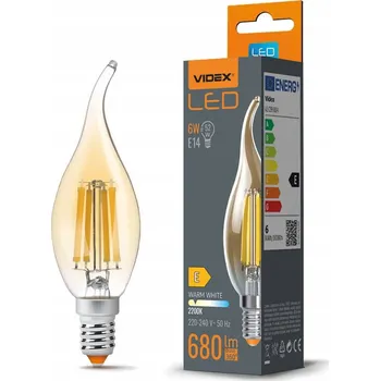 Žárovka LED žárovka Videx C35 E14 6W teplá bílá