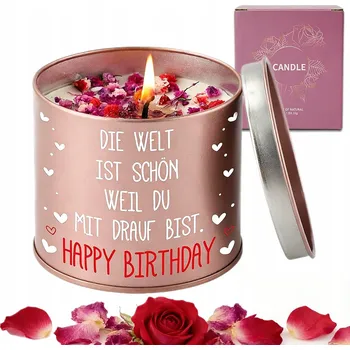 Svíčka VOŇAVÁ SOJOVÁ SVÍČKA s vůní růže - VŮNĚ VÁNOC DÁREK