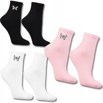 Dámské oblečení Dámské bavlněné Ponožky Ponožky motýly, 3 kusy MORAJ 35-38