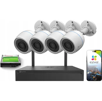 IP kamera Sada IP monitoringu EZVIZ 4x H3C 2MP Wifi Aplikace WDR Full HD IR 30m