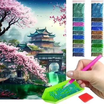 Obraz Haft Diamentowy Diamond Painting mozaika diamantová dojo sada příslušenství