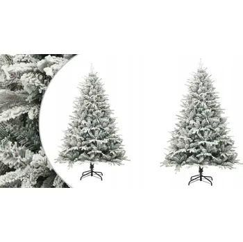 Vánoční stromek Zelený umělý vánoční stromek zasněžený, 180 cm, PVC a PE