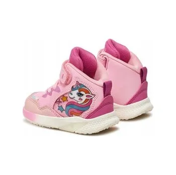 Dívčí tenisky Primigi Dětské svítící tenisky vysoké růžové s jednorožcem 6959200 22