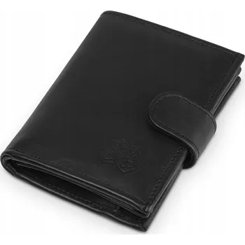 Peněženka Pánská Kožená Peněženka Kaletnik Kostarz Černá Matná