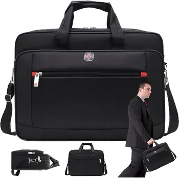 Pánská aktovka / taška na notebook, dokumenty, přes rameno i do ruky – černá, business
