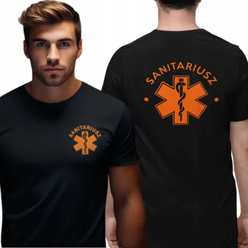 Pánské oblečení Pánské zdravotnické tričko Sanitář s eskulapem, bavlna, pro sanitáře M