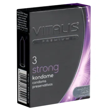Kondom Vitalis Premium Single: Strong, 3 condoms